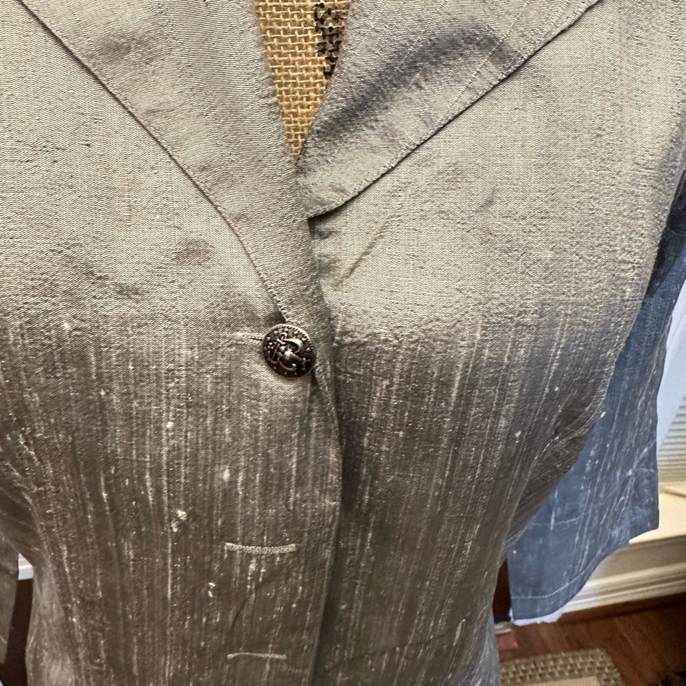 Pure silk jacket silver